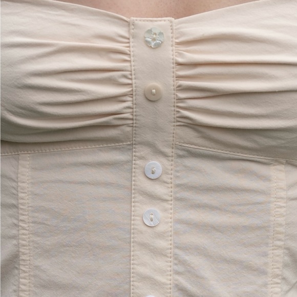 MYMUMMADEIT BUTTON MINI DRESS - BONE - Picture 5 of 16